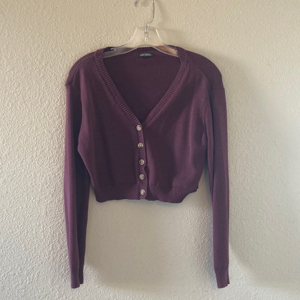 Wild fable women’s cropped button-front cardigan